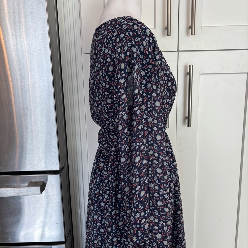 Madewell Tie Waist Midi Dress in Harvest Vine Size Small - Picture 12 of 13